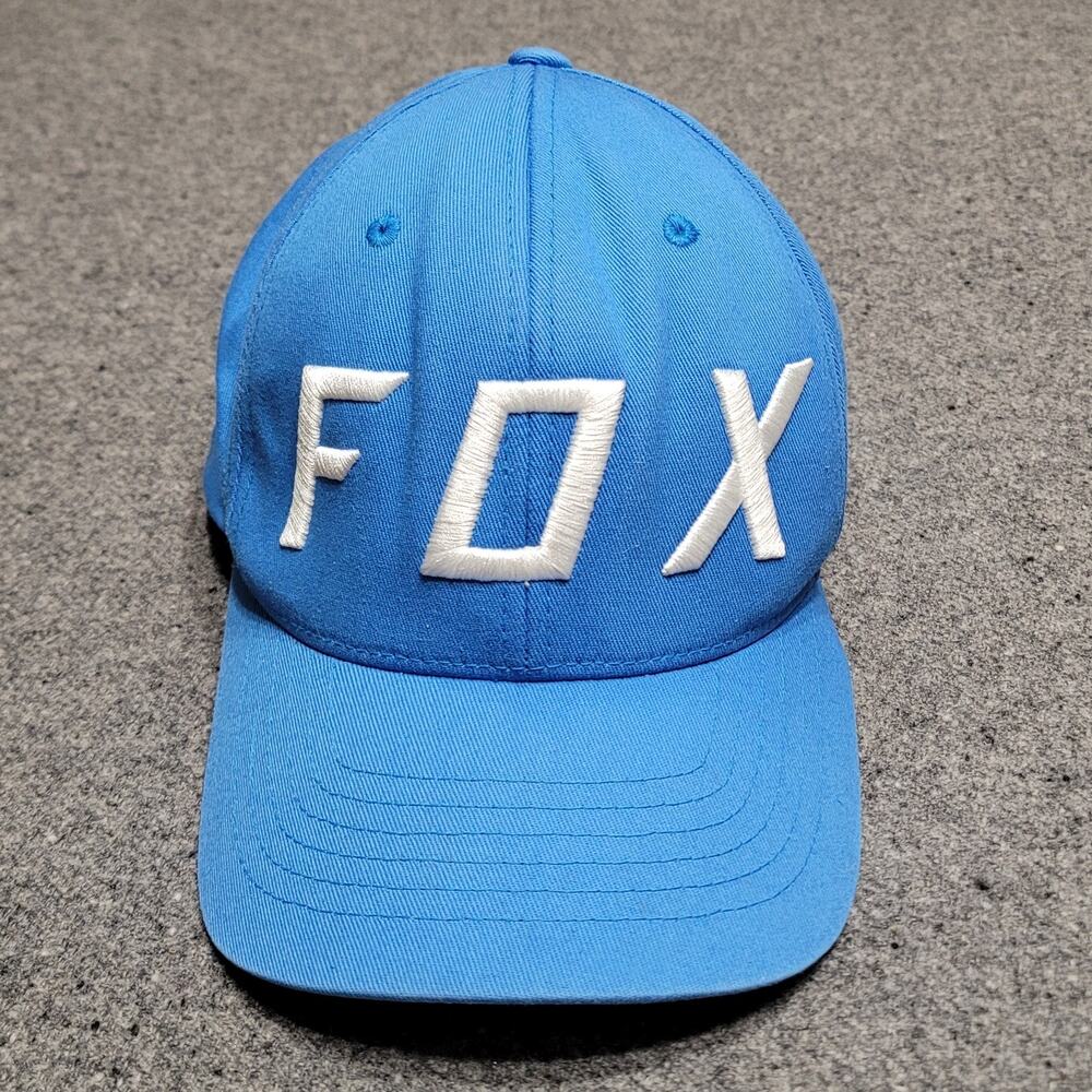 Fox Racing Hat Baseball Cap Mens Powder Blue 110 Flexfit Tech Snapback Curved